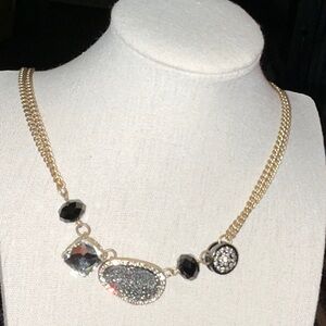 Kenneth Cole New York Gold Tone and Black Necklace